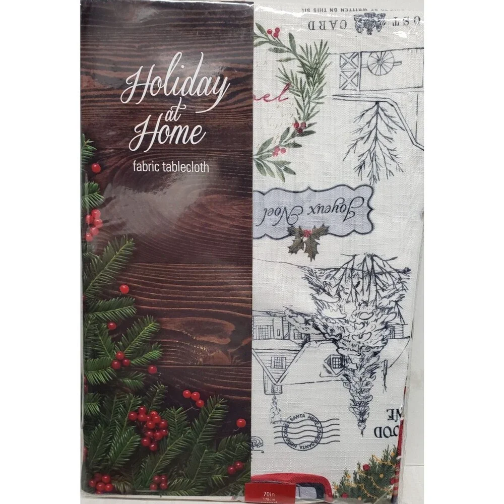 Printed Fabric Tablecloth, 70
